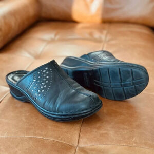 Vintage Josef Seibel slip-on Muels clogs - Size 40 - dark blue